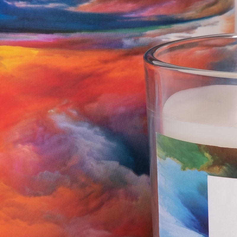 4" Boxed Candle with Funny Quote Lying In Bed Wondering If It's Worth It 7oz Glass Multi-Colored Decorative After - 3" x 3" x 4"