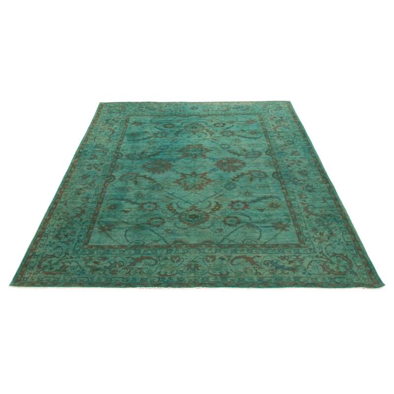 ECARPETGALLERY Hand-knotted Vibrance Teal Wool Rug - 9'0 x 11'7