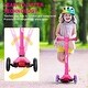 preview thumbnail 5 of 16, Scooters for Kids Age 3-5, 3 Light Up Wheels 4 Adjustable Height