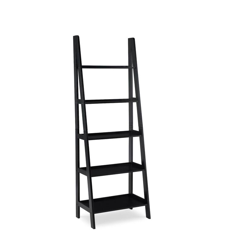 Multi Storage Ladder Bookshelf - 72" - Black