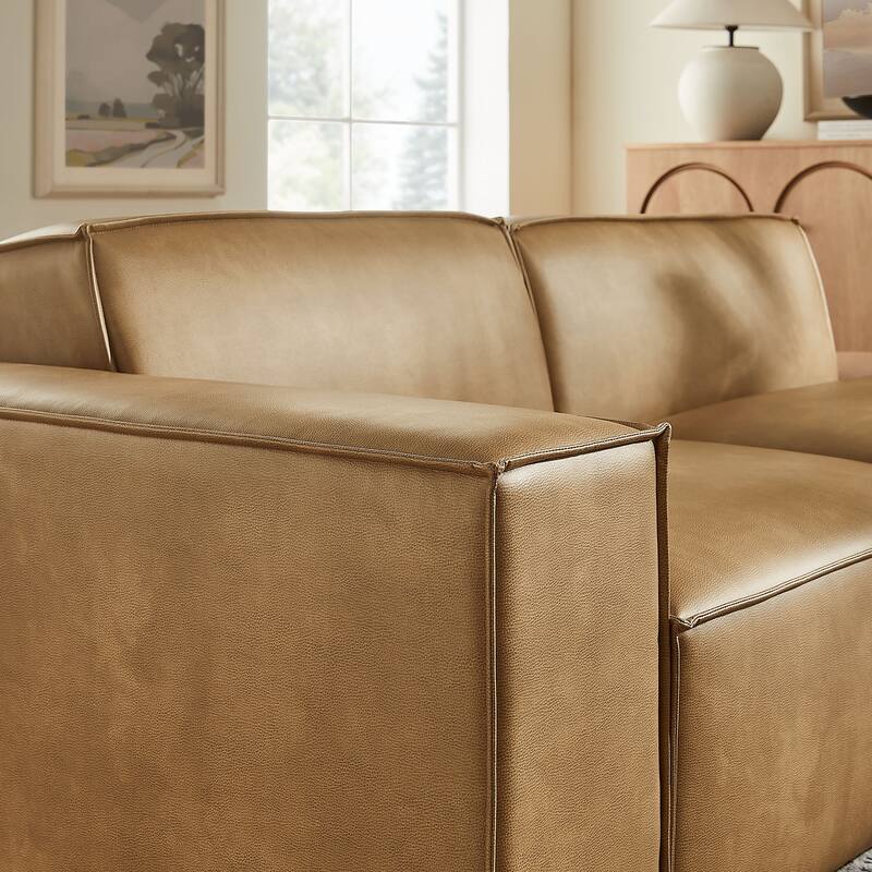 Restore 2-Piece Vegan Leather Modular Loveseat