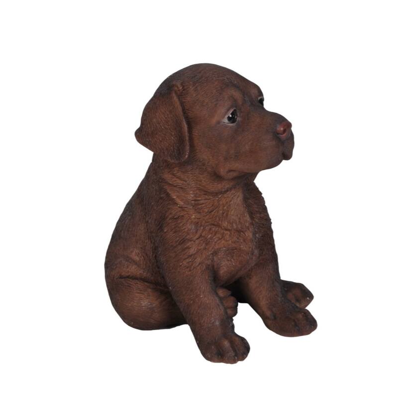 6.50" Labrador Puppy Sitting Outdoor Garden Figurine