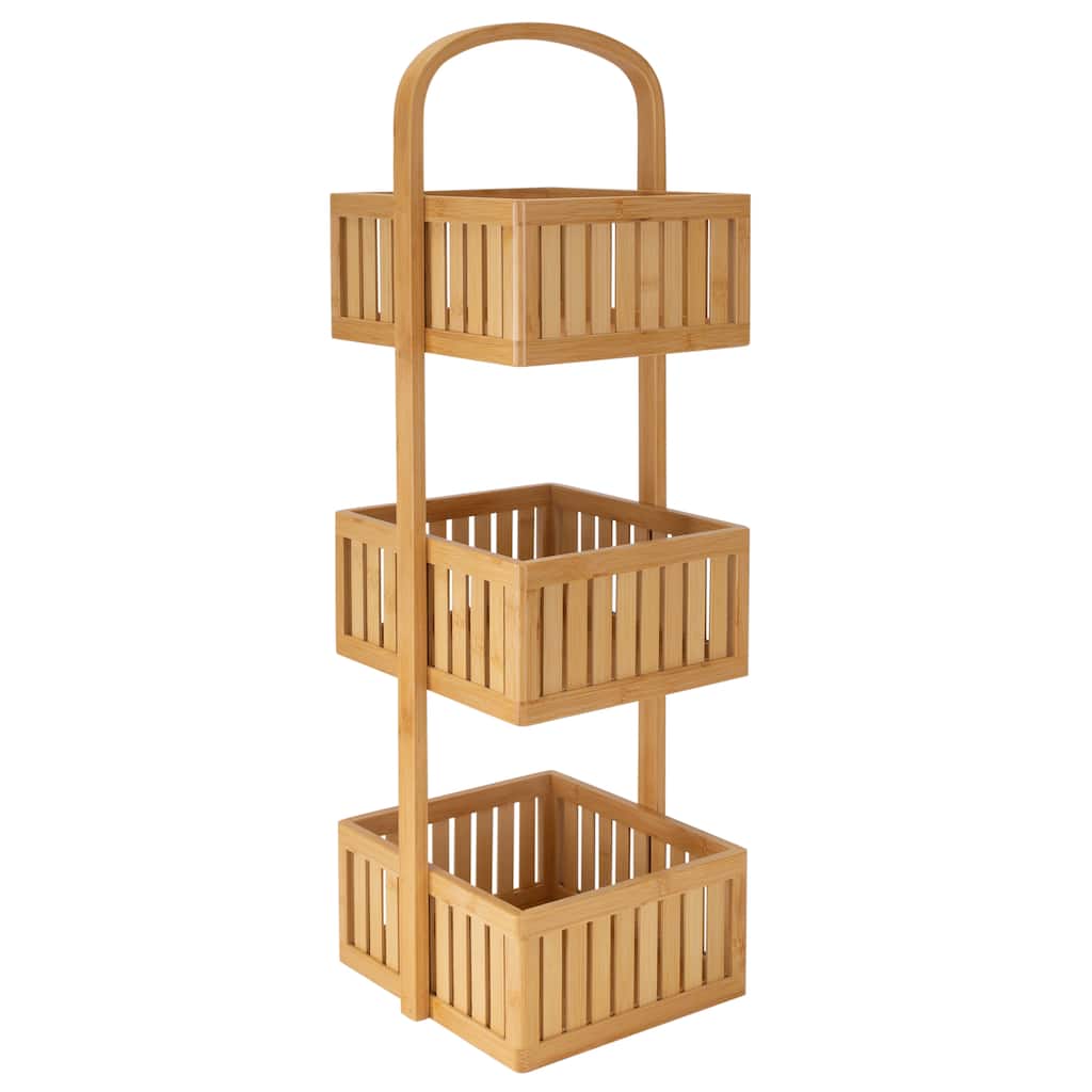 Organize It All 3 Tier Bamboo Stationary Caddy - 10.63" x 10.63" x 32"