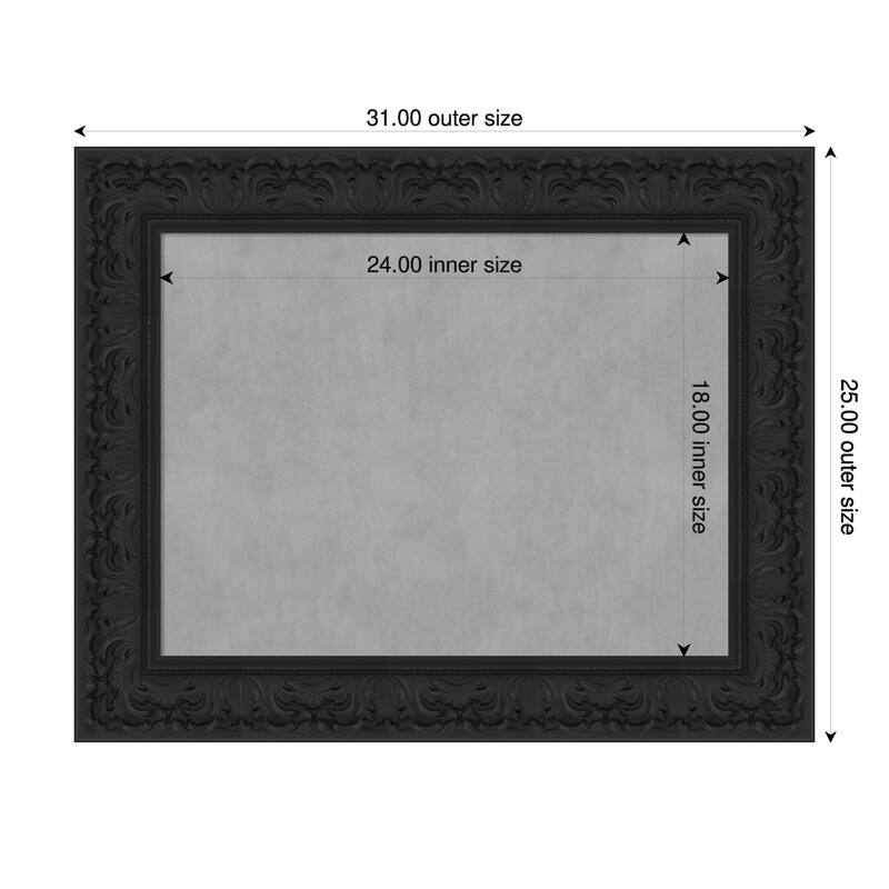 Amanti Art Luxe Black Framed - 31 x 25 in - Luxe Black
