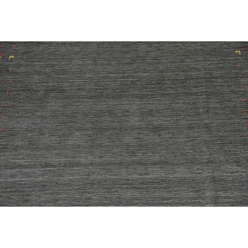Gabbeh Indian Area Rug Hand-Knotted Wool Carpet - 7'11"x 9'10"