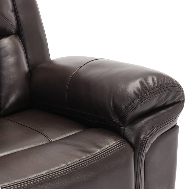 Home Theater Seating Manual Recliner Chair with LED Light Strip for Living Room,Bedroom, Black