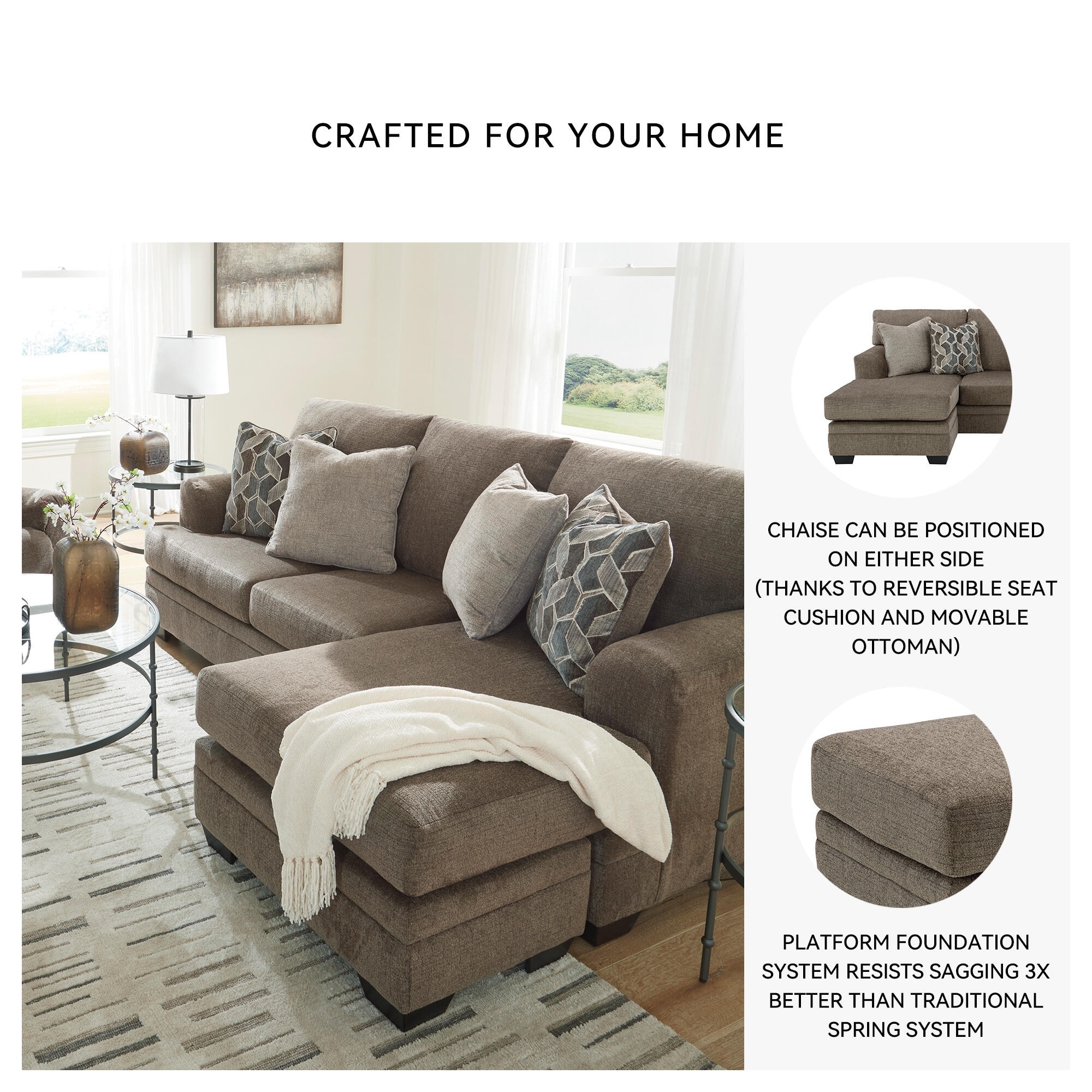 Signature Design by Ashley Stonemeade Sofa Chaise - 92
