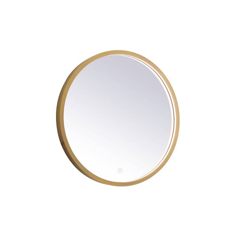 Elegant Lighting MRE6021 Pier 21" Diameter Modern Circular Aluminum - Brass