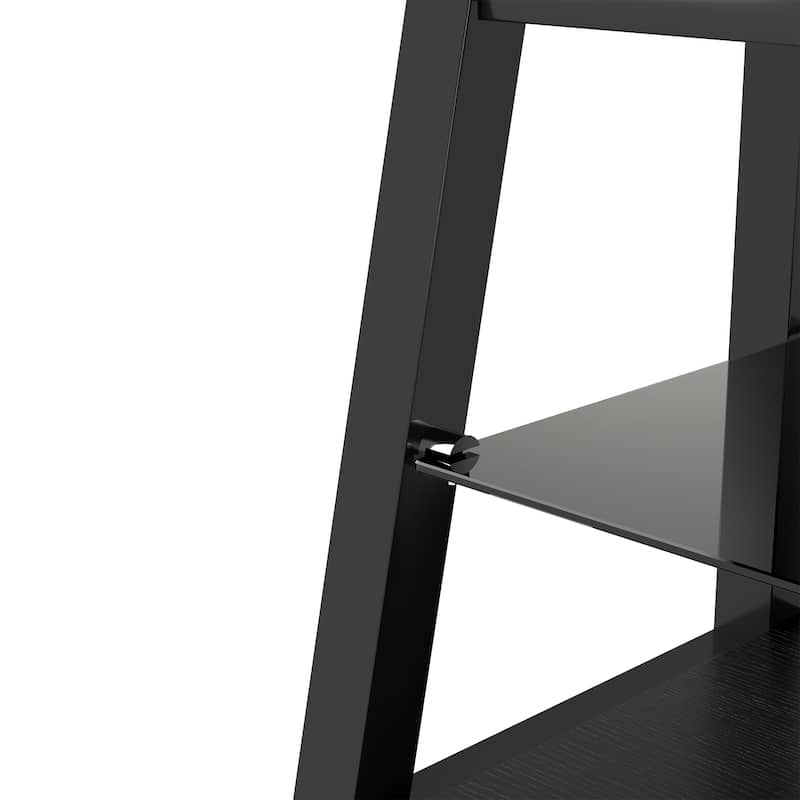 Swivel TV Stand with Glass Shelves, Entertainment Center Media Console with Adjustable Height & Charging Station