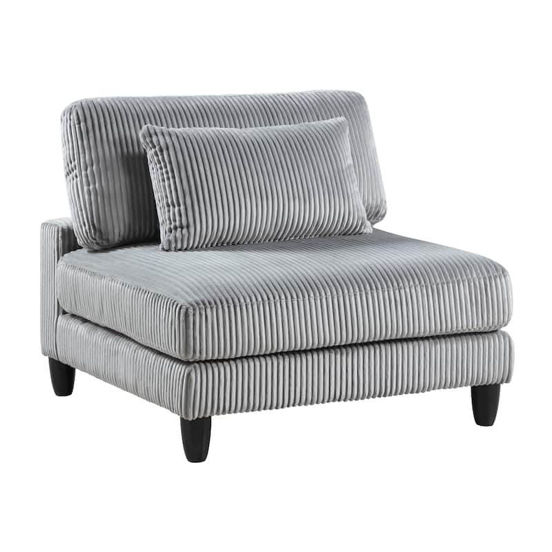 Jonas Armless Chair - Gray (Corduroy)