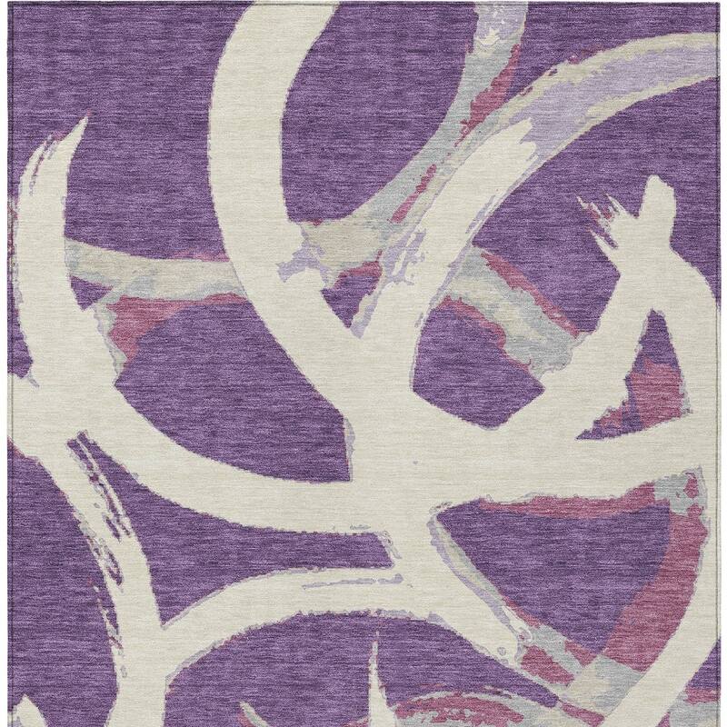 HomeRoots Abstract Transitional Rectangle Outdoor Rug