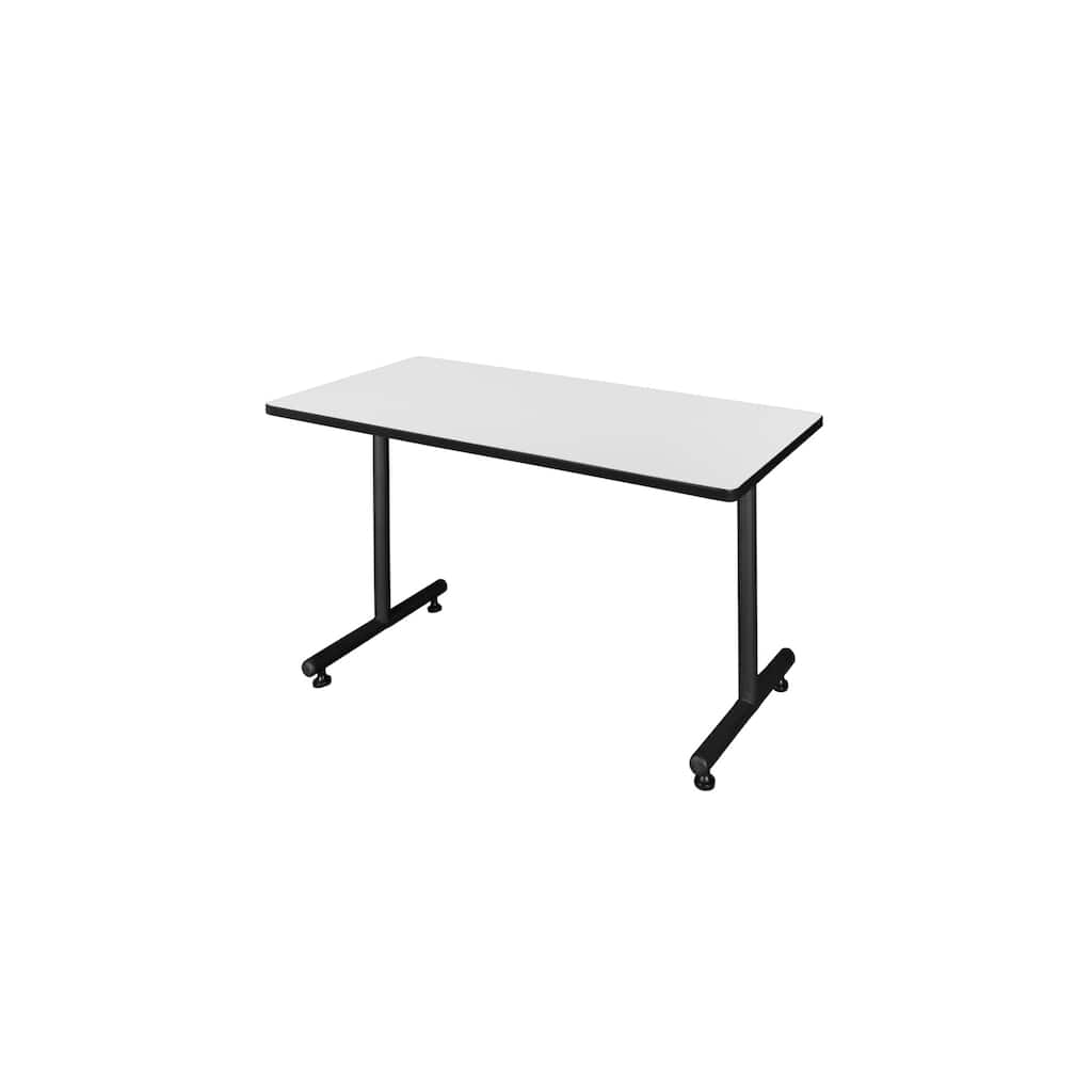 42 x 30 in. Steel T-Base Training Seminar Table- White