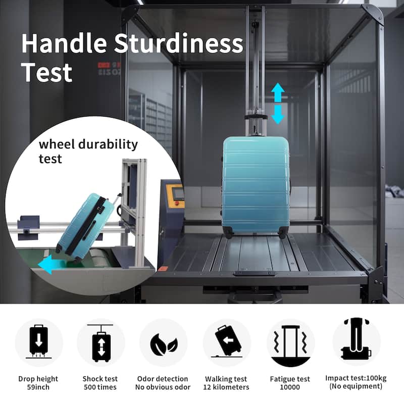 Hardshell Luggage Sets 3 Piece Gradient Color Expandable Suitcase with Spinner Wheels and TSA Lock Lightweight 20" 24" 28"
