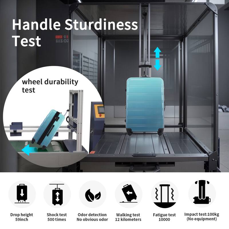 Hardshell Luggage Sets 3 Piece Gradient Color Expandable Suitcase with Spinner Wheels and TSA Lock Lightweight