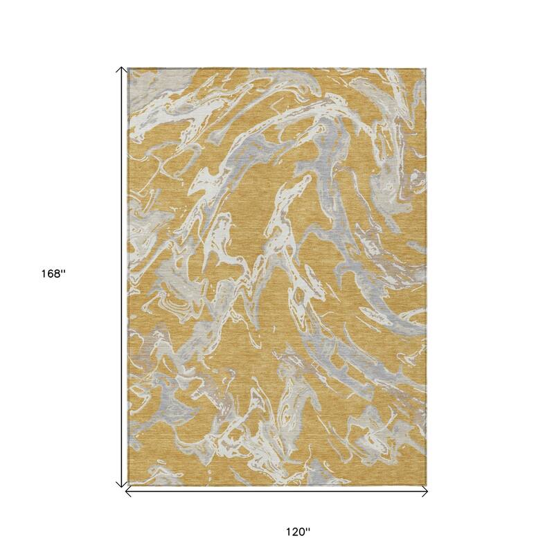 HomeRoots Abstract Transitional Rectangle Outdoor Rug