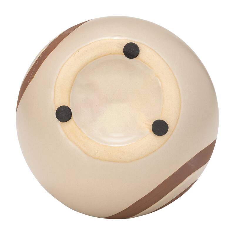 Ceramic Abstract Two-Toned Modern Vase - Ivory, 6"