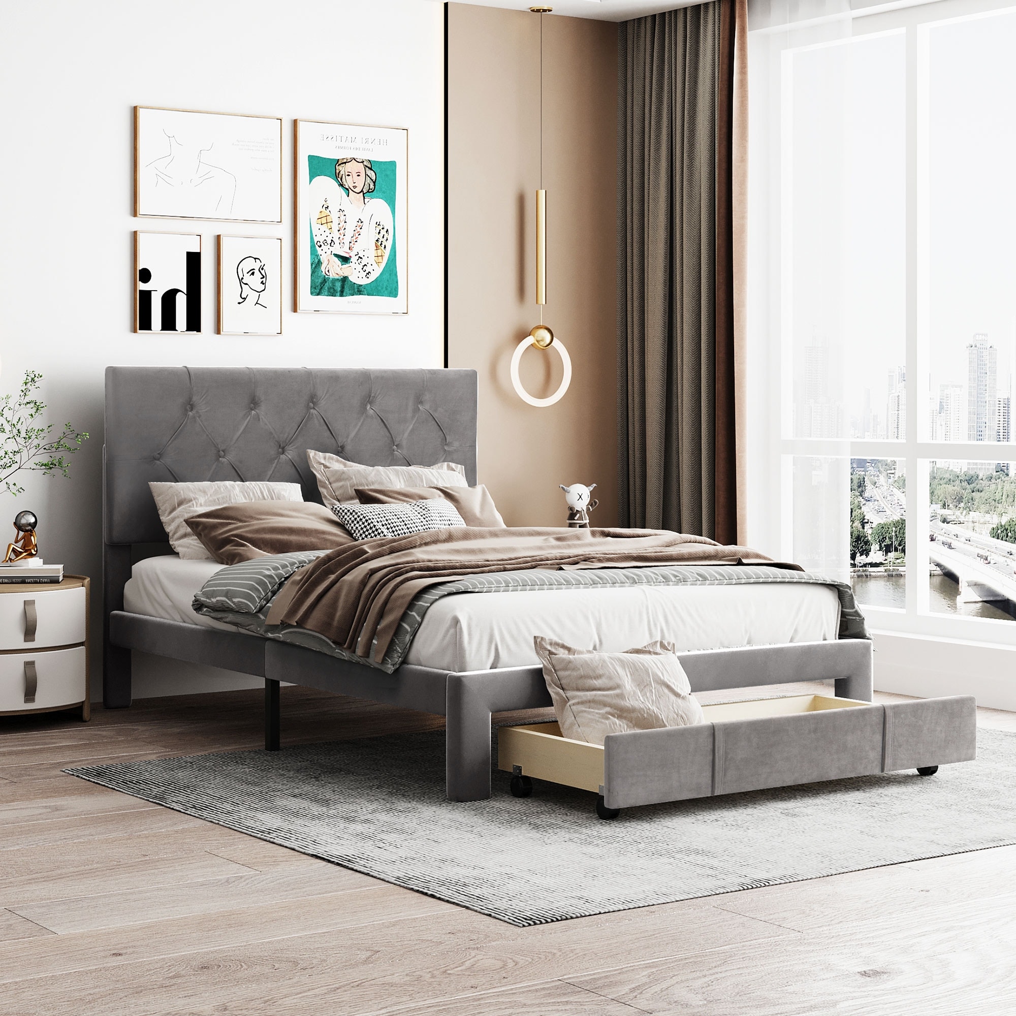 Bed frame outlet with removable slats