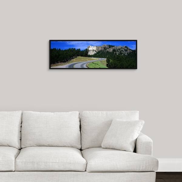 Shop South Dakota Mount Rushmore Black Float Frame Canvas Art