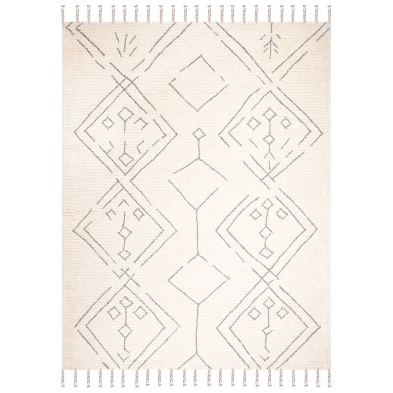 SAFAVIEH Handmade Casablanca Shag Gjenovefa Tribal Wool Rug