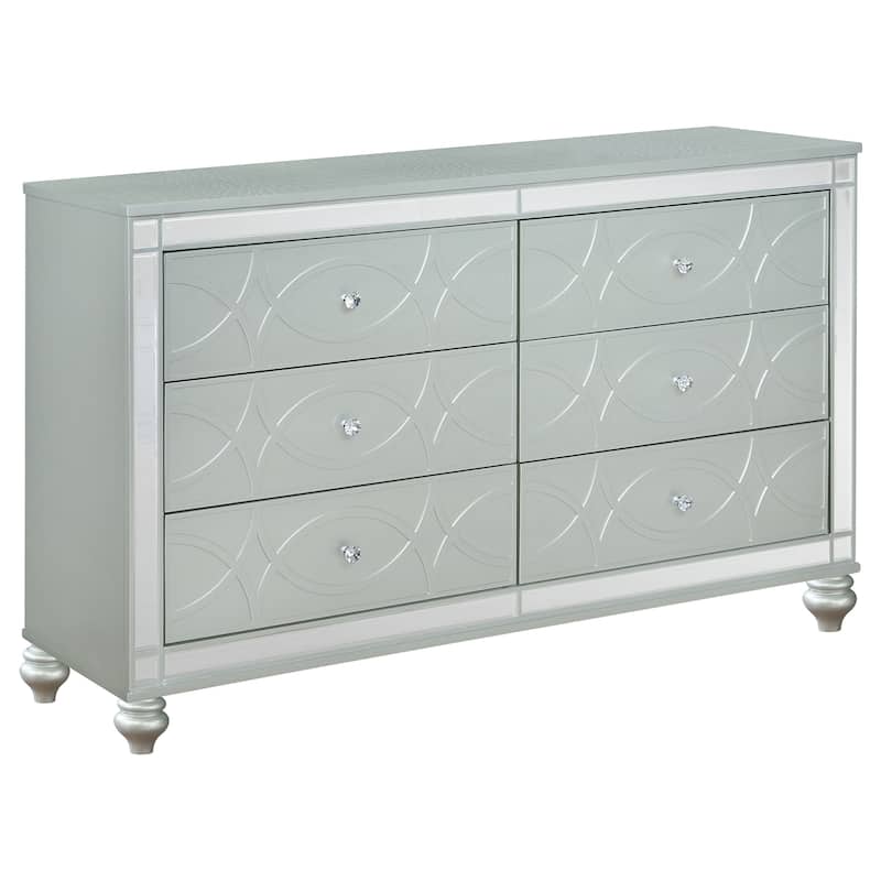 Gunnison 6-drawer Dresser Silver Metallic - Dresser (Silver Metallic)