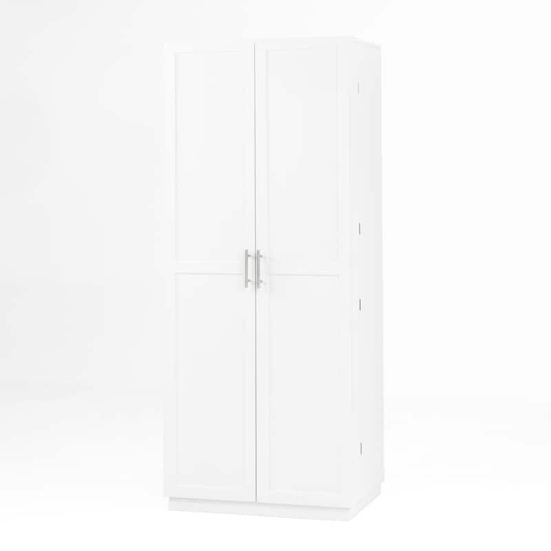 Freestanding Kitchen Pantry Cabinet with Adjustable Shelves, Food Storage Cupboard with 10 Door Shelves, Pull Out Organizers