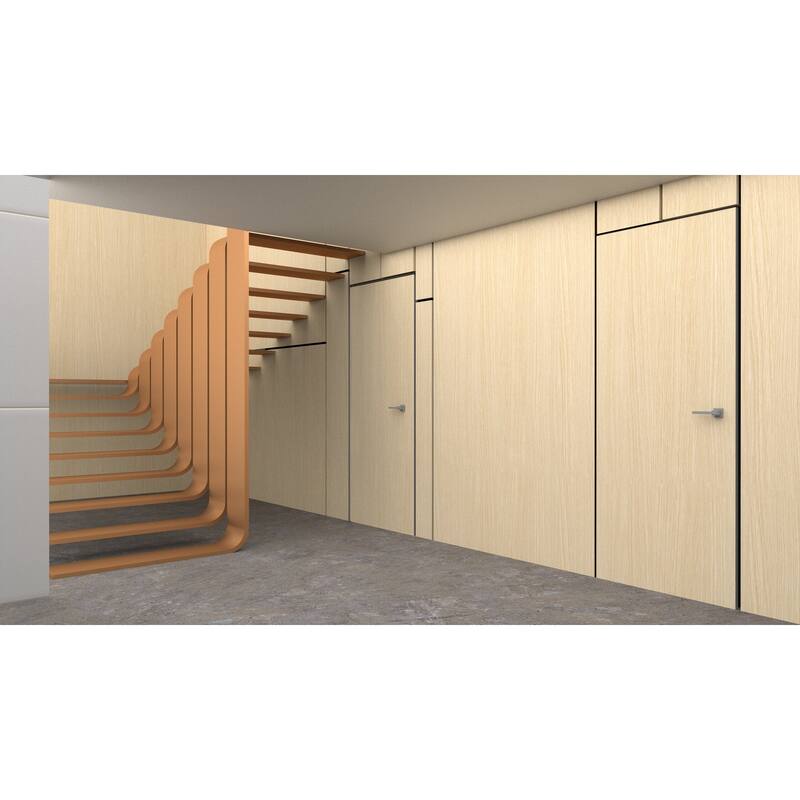 Solid Hidden Door with Handle Planum 0010 Light Oak