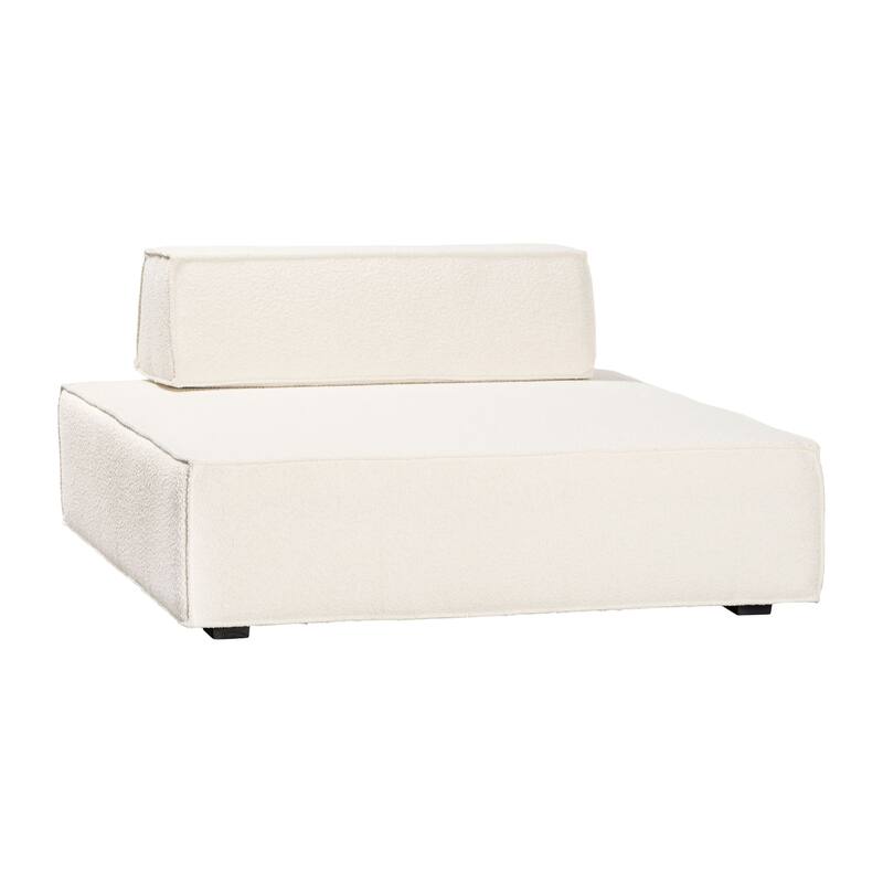 Ryker 53-inch Square Modular Modern Chair in Boucle Upholstery