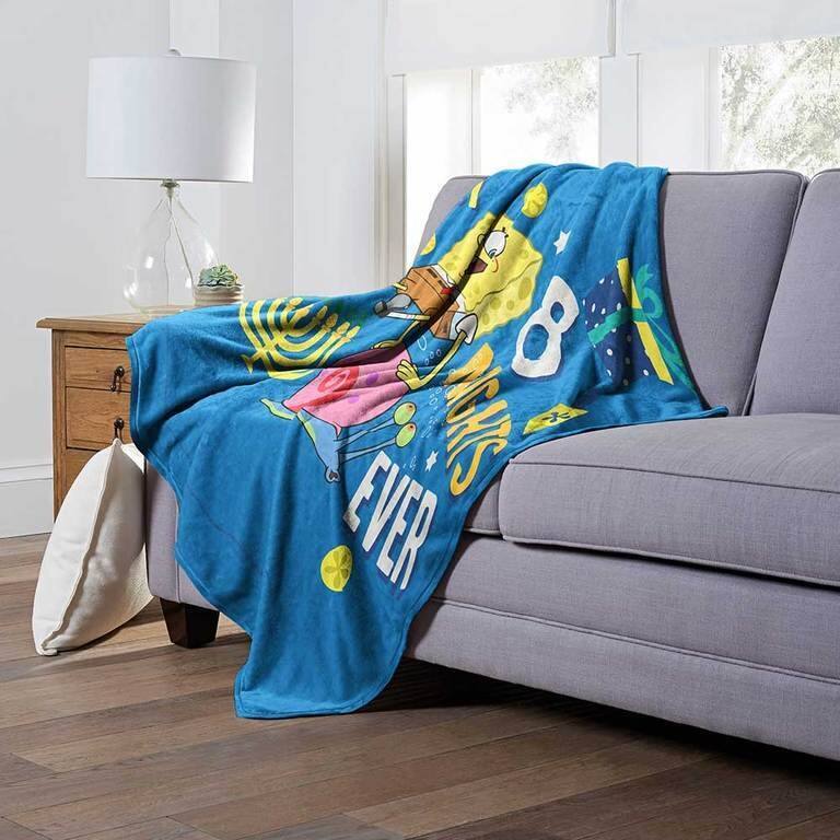 Nickelodeon SpongeBob Best Eight Nights Silk Touch Throw Blanket
