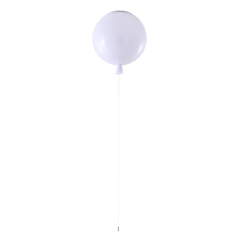 1-Light White Acrylic Flush Mount In A Balloon Shape