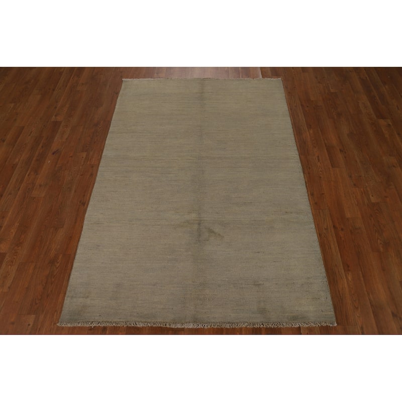 Gabbeh Modern Accent Rug Handmade Nursery Wool Carpet - 4'0"x 5'10"