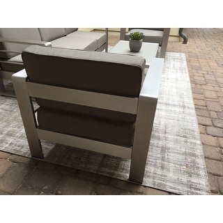 Cape Coral Outdoor Aluminum Club Chair with Cushions (Set of 2) by Christopher Knight Home