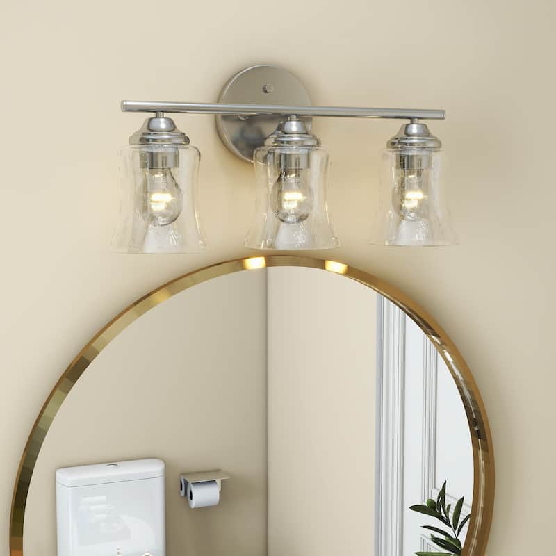 Modern Farmhouse 3-Light Bathroom Vanity Light - 17.68"x6.54"x9.41"