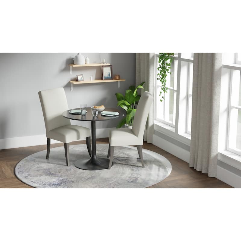 Carolina Living Enzo 36" Round Marble Top Dining Table