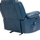 preview thumbnail 16 of 17, Clihome Blue Faux Leather 8-Point Massage Recliner