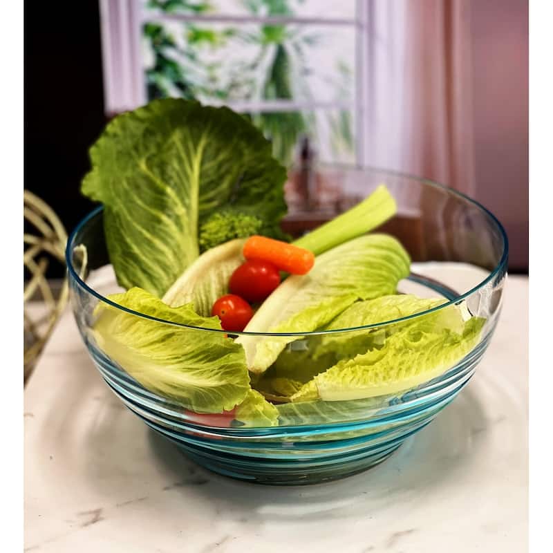 Swirl Acrylic Serving Bowls, Unbreakable Large Plastic Bowls, Soup Bowls, Salad Bowls, Cereal Bowl for Snacks, BPA Free