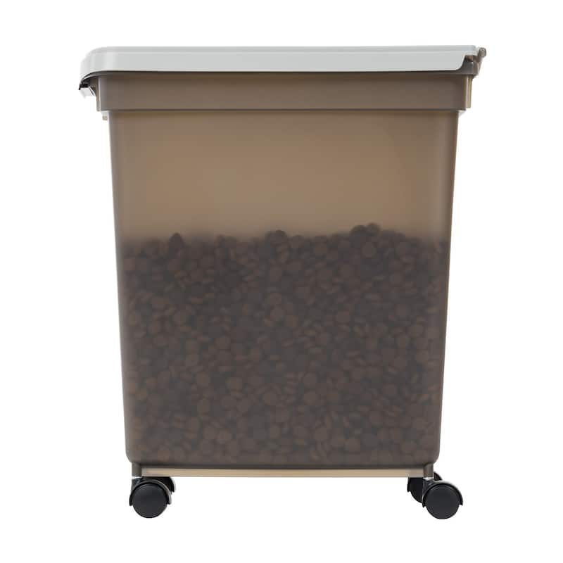 Airtight Mobile Pet Food Storage with Removable Casters