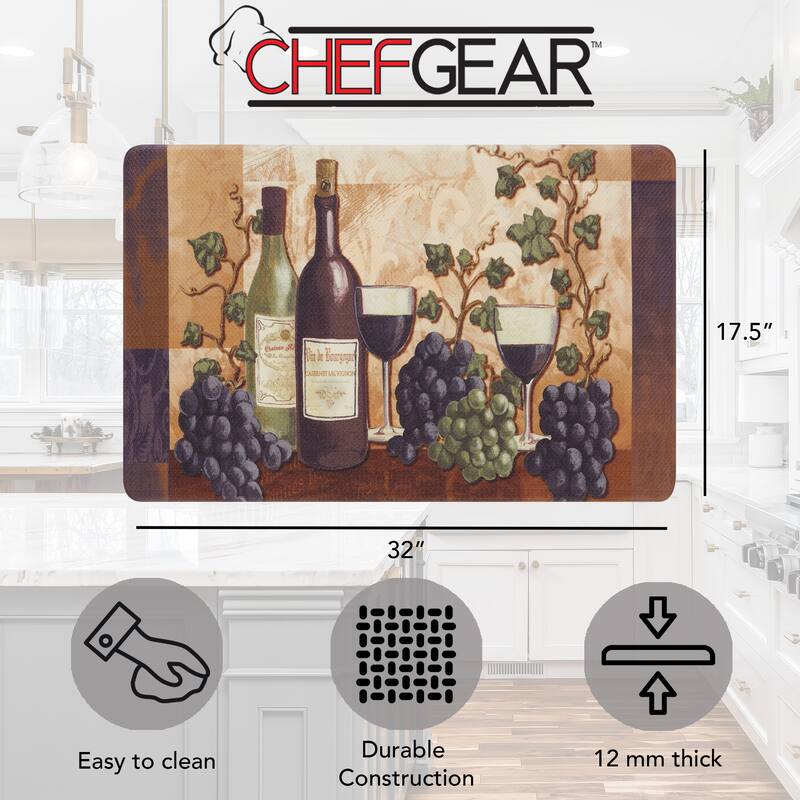 Cabernet Wine Novelty Anti-Fatigue Kitchen Wellness Mat