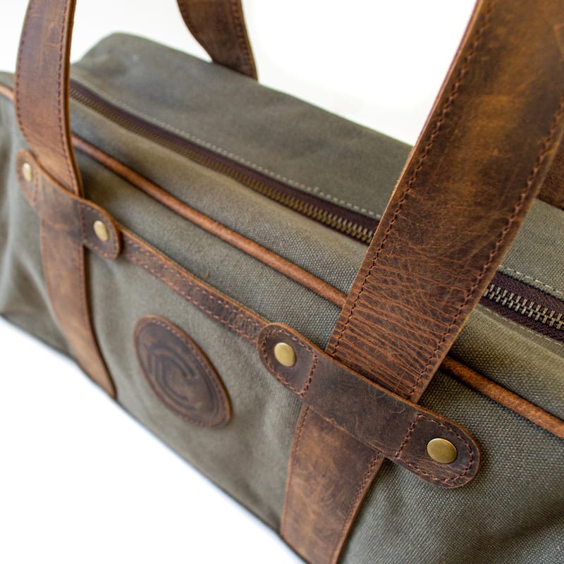 Outdoor Leisure Products Model CT10003 Canvas and Leather Ammo Bag