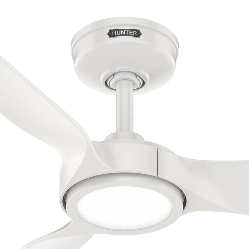 Hunter ZenTech Indoor / Outdoor 3-Blade Smart Ceiling Fan w/ LED Light and Handheld Remote - Modern & Contemporary.