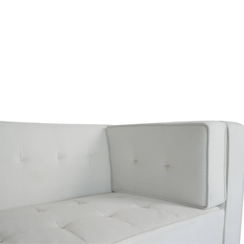 Roomfitters 3-Seater Velvet Sofa, Upholstered Tufted Coach with Removable High-Density Foam Cushions
