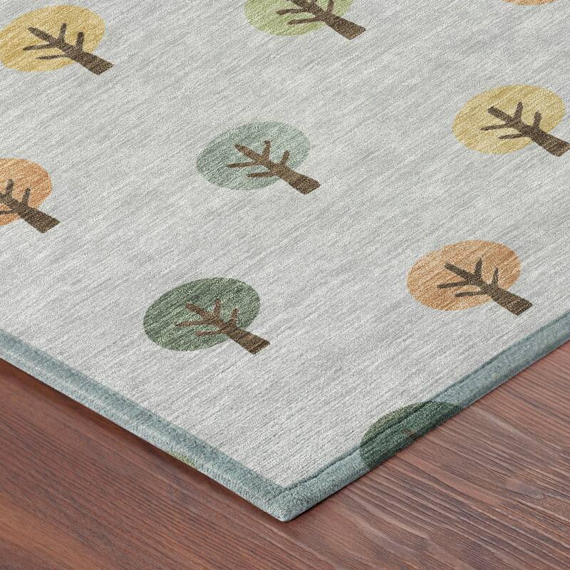 Machine Washable Indoor/ Outdoor Modern Mulvane Chantille Rug