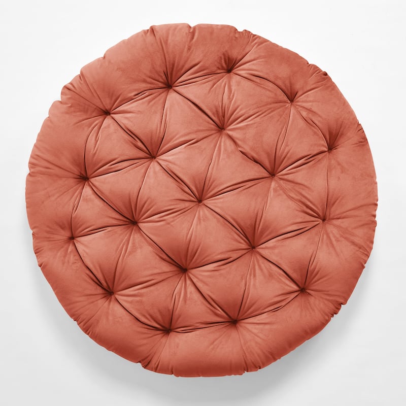 Sorra Home Solid Velvet Indoor Papasan Cushion
