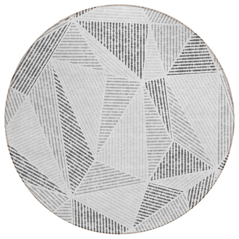 Machine Washable Indoor/ Outdoor Chantille Geometric Mosaic Rug