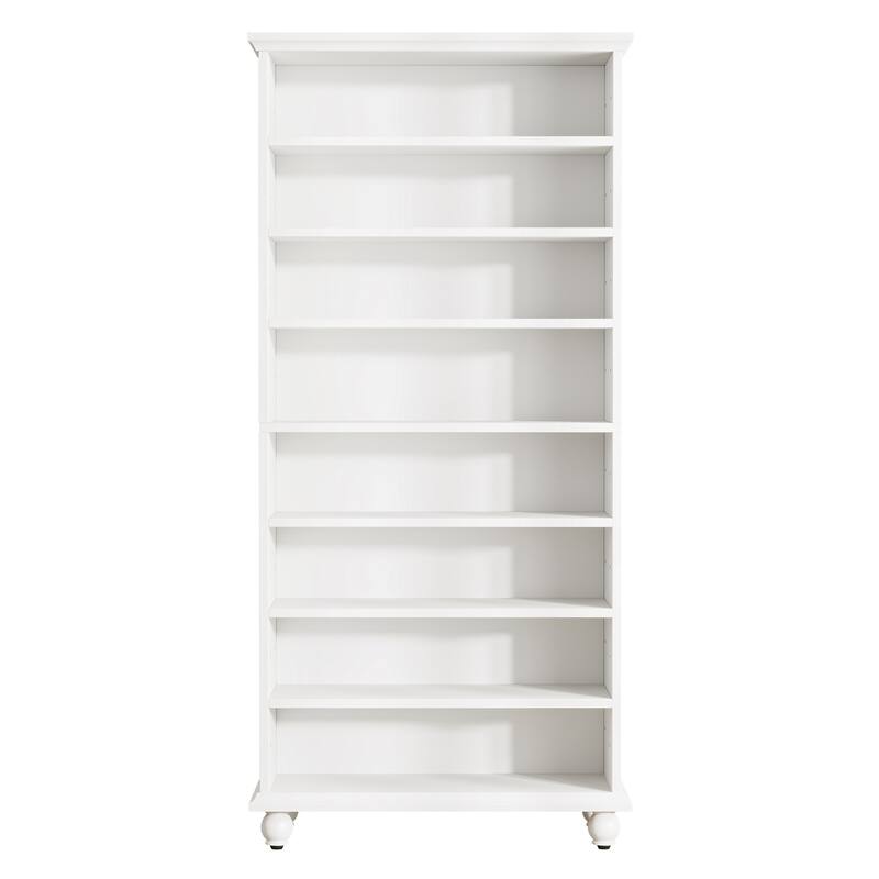 28" White 8-Tier Shoe Storage Cabinet with LED Light Strip
