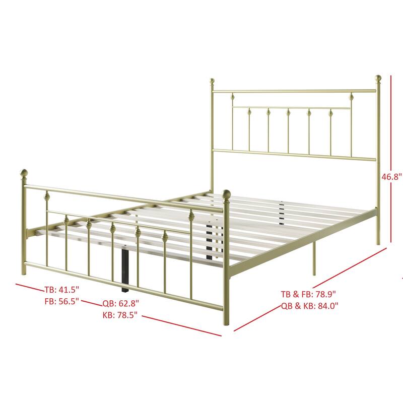 Melia Metal Platform Bed