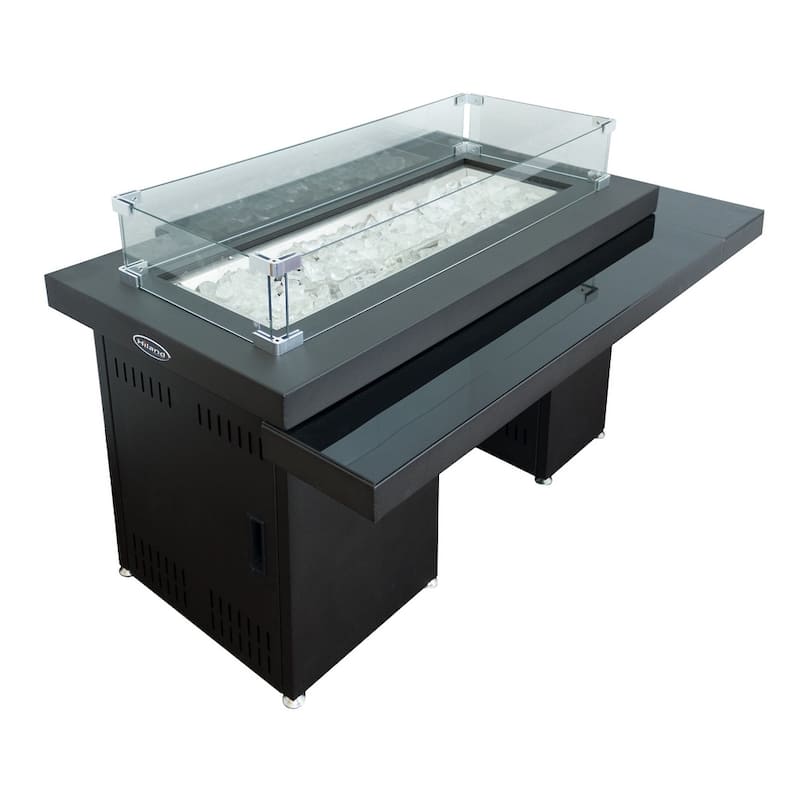 AZ Patio Heaters Two Tiered Firepit in Black Mocha - N/A - Black