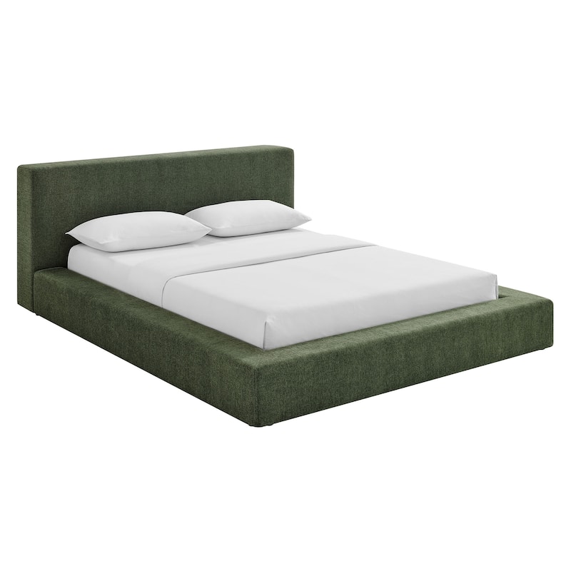 Luma Chenille Upholstered Platform Bed Frame