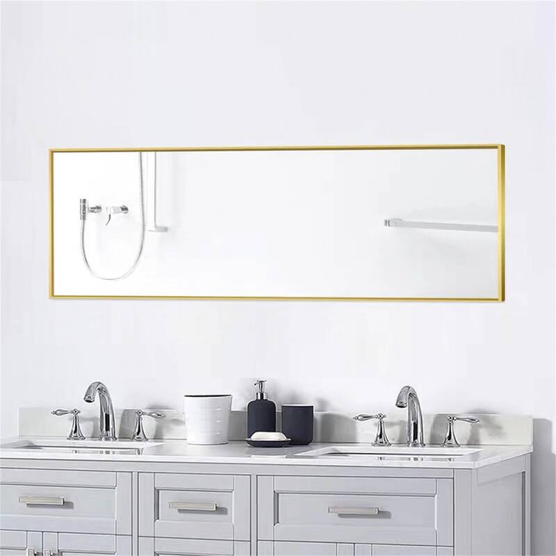 Full Length Mirror with Stand - Gold