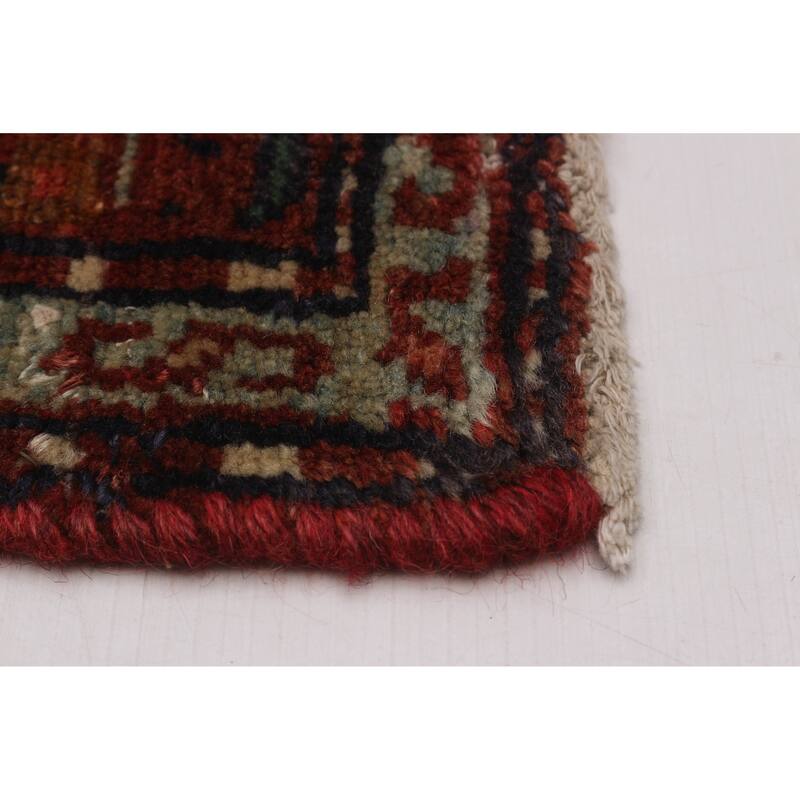 ECARPETGALLERY Hand-knotted Andelz Cream, Red Wool Rug - 3'8 x 10'2