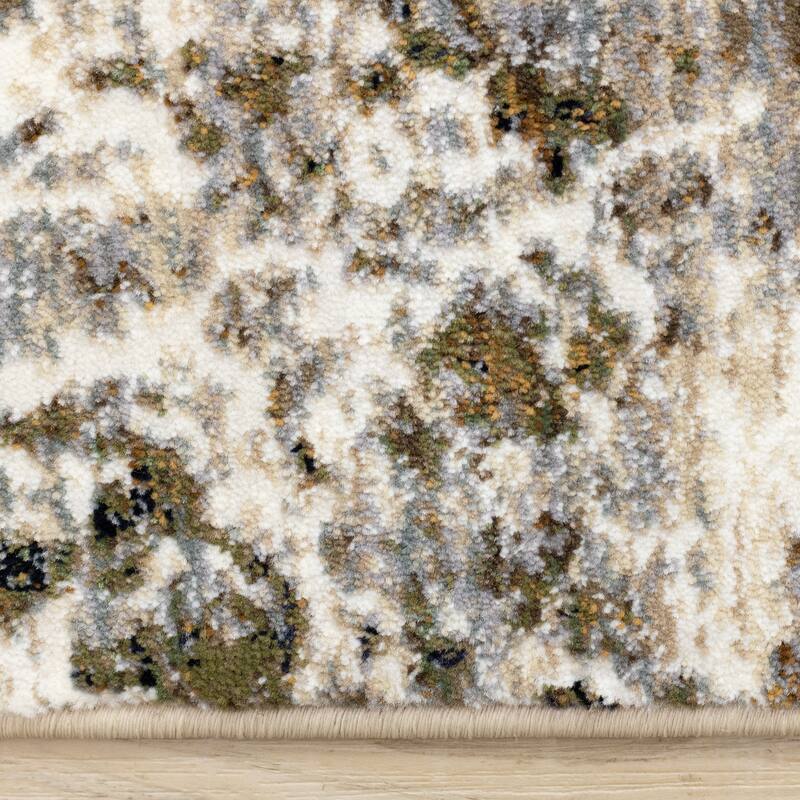 Sydney Collection - Cream Grey Brown Marble Area Rug